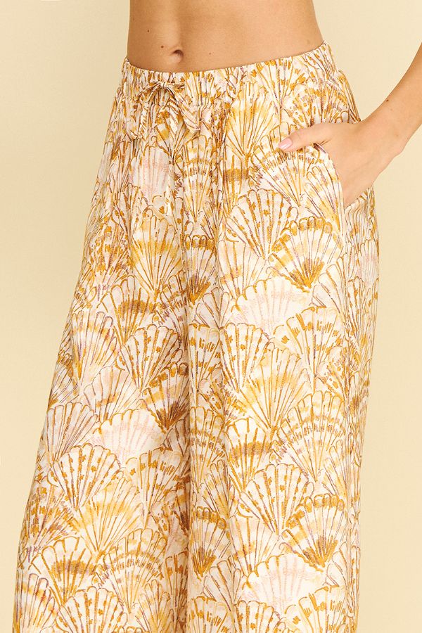 Golden Seashell Print Matching Set