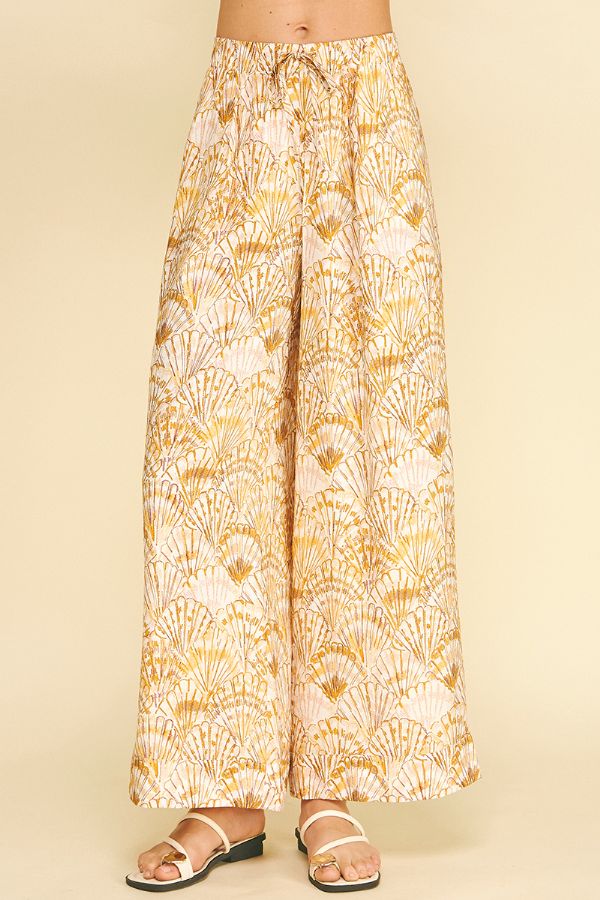 Golden Seashell Print Matching Set