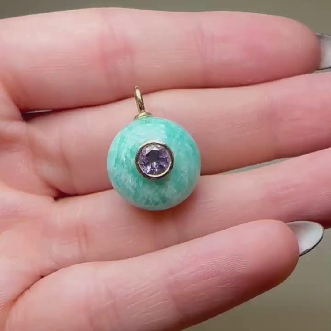 Amazonite Round Charm