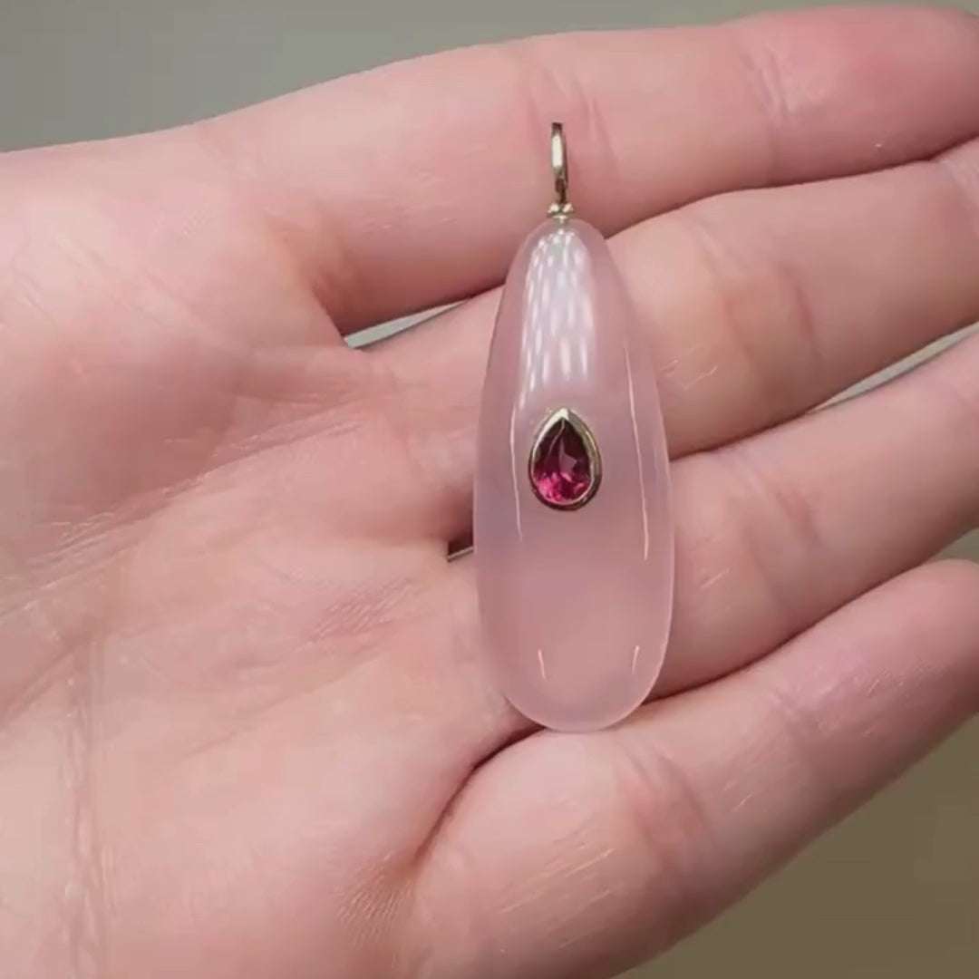 Rose Quartz Elongated Charm