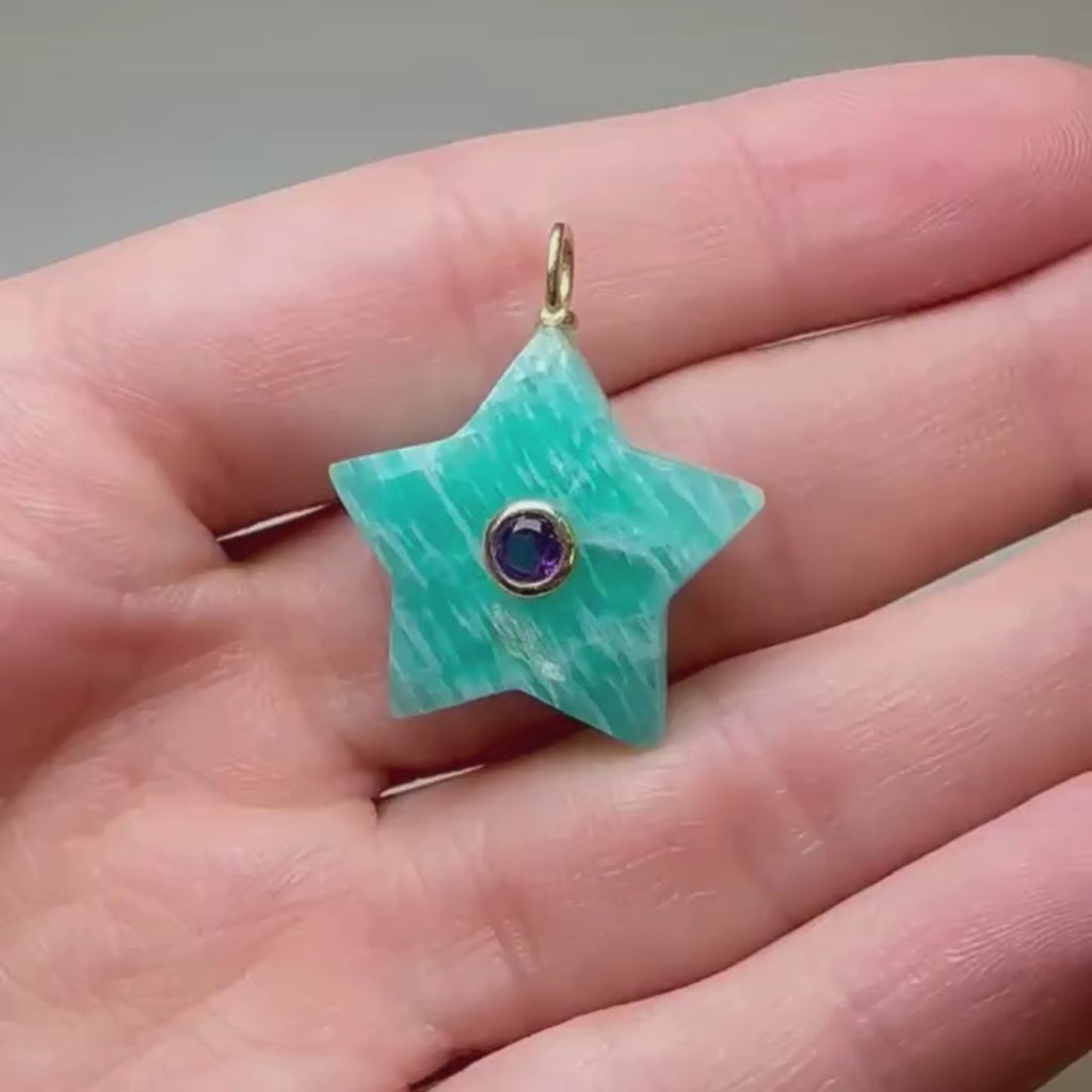 Amazonite Star Charm