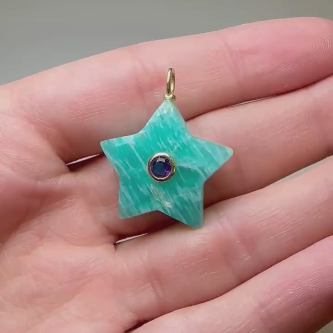 Amazonite Star Charm